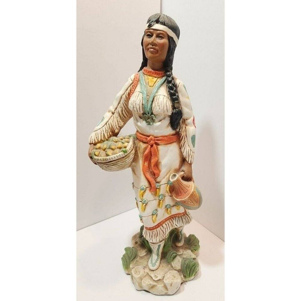 Vtg Universal Statuary Corp Native American Woman w/Baby Signed Kendric 1978